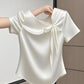 Fashionable and Versatile French Bow T-shirt for Effortless Style - Florence Luxe