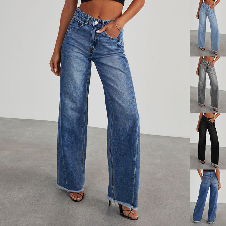 Fashion High Waist Jeans.