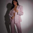 Long-Sleeved Blazer Suit and Straight-Leg Trouser Set with Bra Lapel for Fashion Parties - Florence Luxe