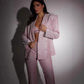 Long-Sleeved Blazer Suit and Straight-Leg Trouser Set with Bra Lapel for Fashion Parties - Florence Luxe