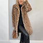Fall Winter Leopard Print Mid-Length Coat for Cozy Style - Florence Luxe