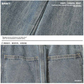 Light Blue Straight Jeans Men - Trendy Style with Three Side Bars
