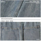 Light Blue Straight Jeans Men - Trendy Style with Three Side Bars