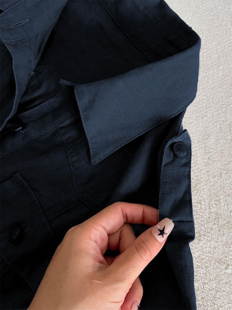 Navy Blue Cake Shirt Women&