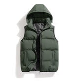 Cotton Casual Detachable Hooded Thermal Vest for Ultimate Warmth and Comfort - Florence Luxe
