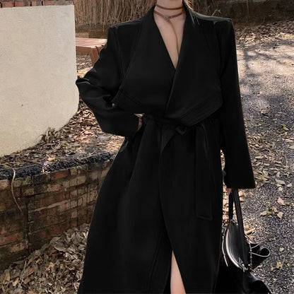 Casual Oversized Cardigan with Large Lapel for a Slimming Fit - Florence Luxe