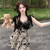 French Floral Suspender Dress - Fairy Summer Sweet Style