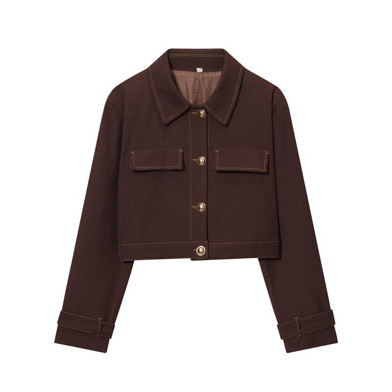 Piped Short Jacket Flare Pants Set for Chic Style - Florence Luxe