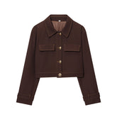 Piped Short Jacket Flare Pants Set for Chic Style - Florence Luxe