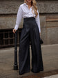 Elegant High-waist Wide-leg Jeans - Florence Luxe