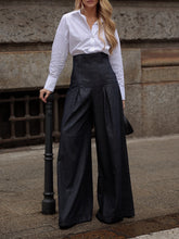Elegant High-waist Wide-leg Jeans - Florence Luxe