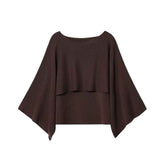 European And American Style Fashionable Loose Versatile Layered Knitted Top