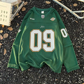 Retro American Street V-neck Long-sleeved.