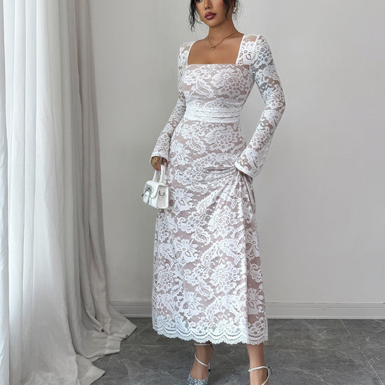 Elegant And High-end Lace Dress In European And American Style