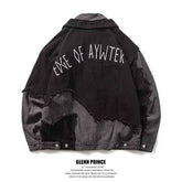 Black Sequin Sheer Open-Front Shirt - Hong Kong Style Loose Men’s Coat with Oversized Silhouette for Stylish Layering