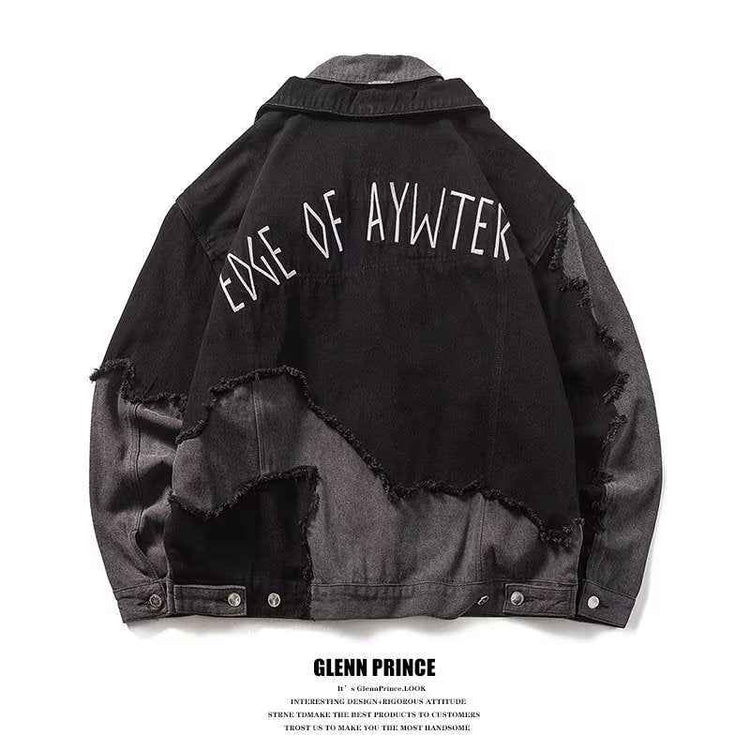 Black Sequin Sheer Open-Front Shirt - Hong Kong Style Loose Men’s Coat with Oversized Silhouette for Stylish Layering