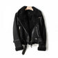 Winter Lapel Suede Jacket - Warm Lamb Wool Coat for Women Motorcycle Outwears - Florence Luxe