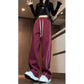 Korean Fashion Wide-leg Trousers with Draping and Draggle-tail Design - Florence Luxe