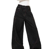 Retro Street Design Profile Machete Jeans - Stylish Retro Street Design Jeans for Trendsetters