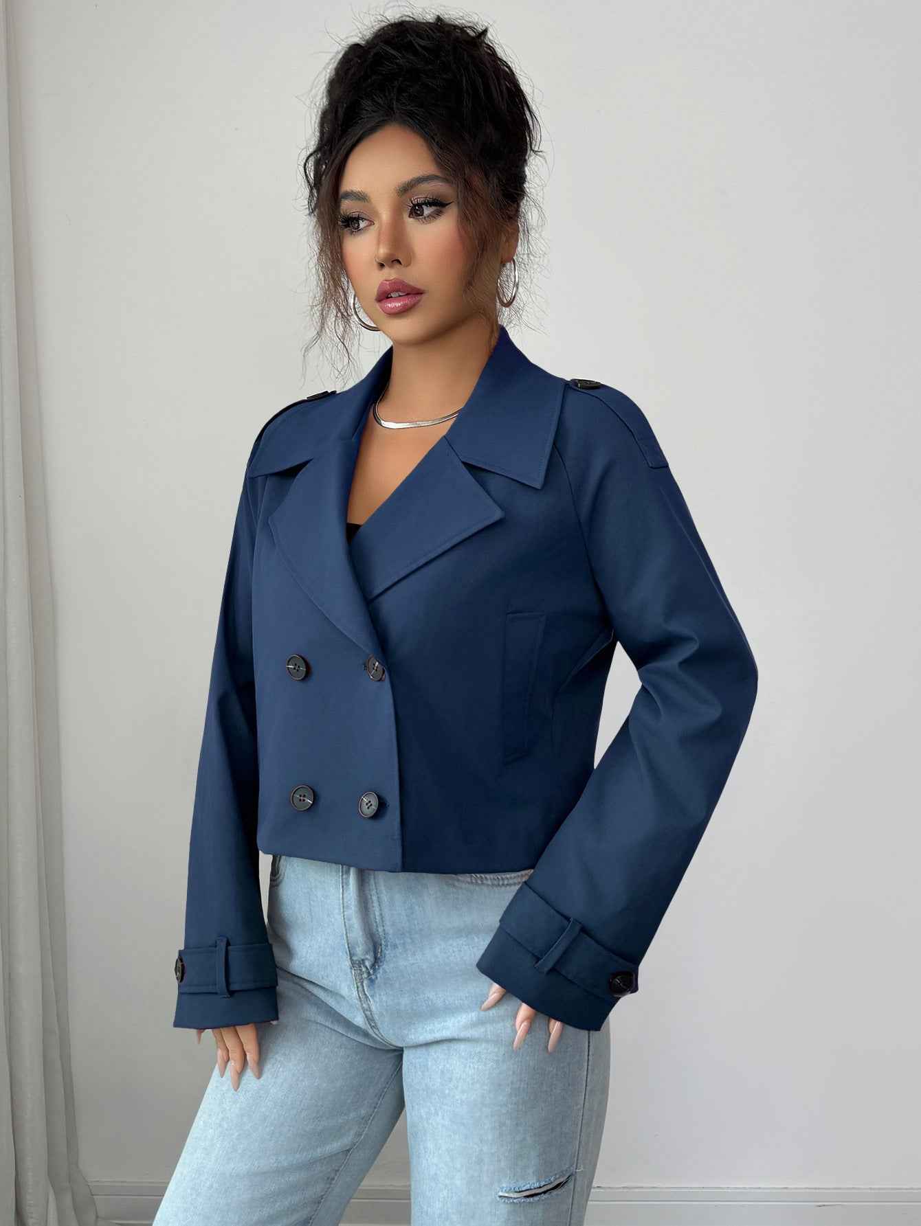 Casual Minimalist Long Sleeve Jacket Vest Coat Women