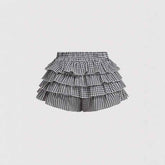 Summer Skirt Love Plaid Skirt Shorts Paired with Long Women&