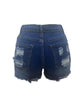 High Elastic Denim Shorts for Women - Ripped Design Ideal for Style and Comfort
