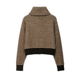 Loose Patchwork Knitting Coat For Women - Florence Luxe