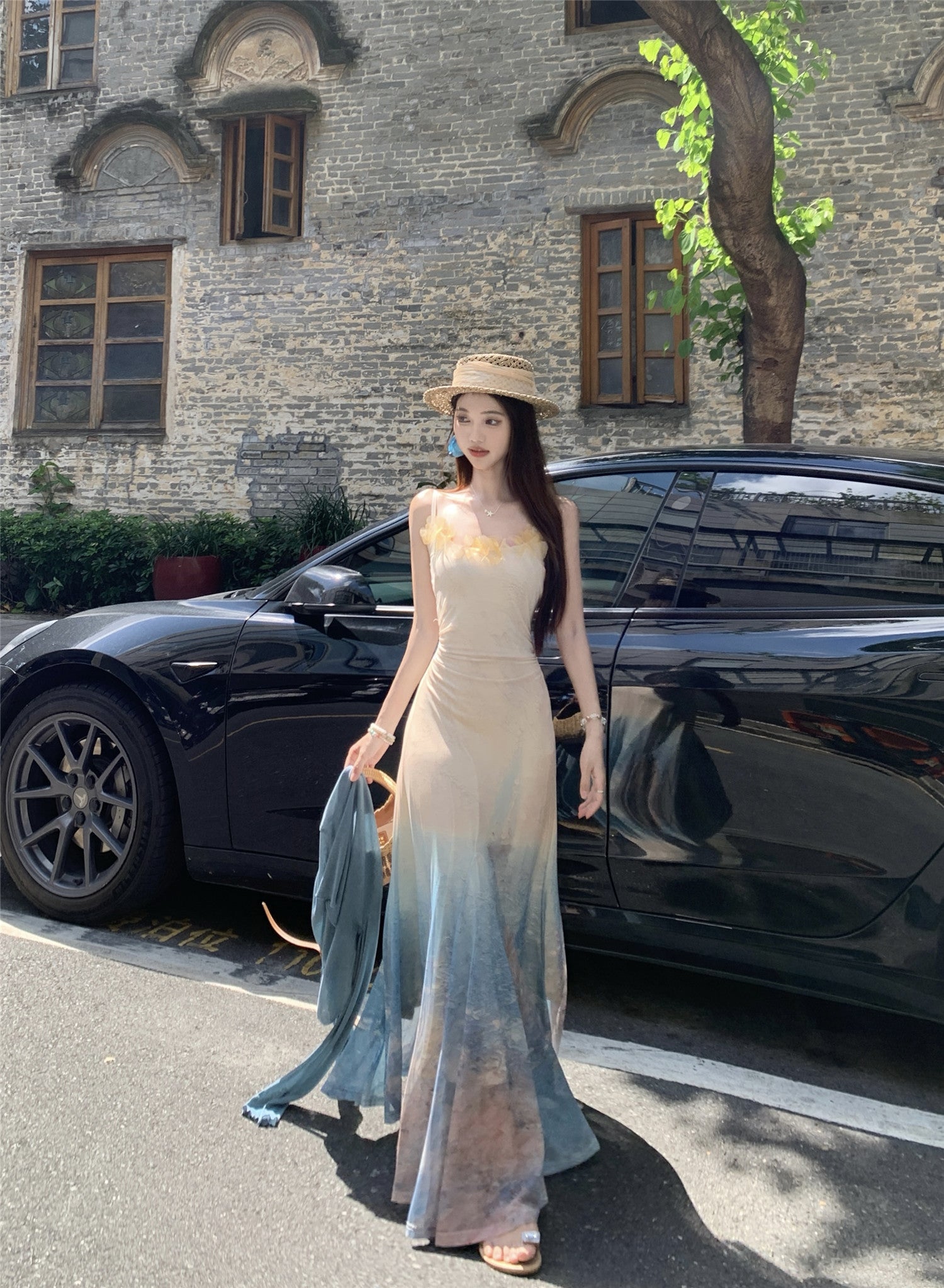 Pure Waist Slimming Dress - Effortless Elegance with Fishtail Midi Fit - Florence Luxe