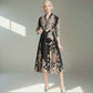 Court Vintage Printing Wide Hem Long Sleeve Dress - Perfect Vintage Long Sleeve Dress for Your Wardrobe