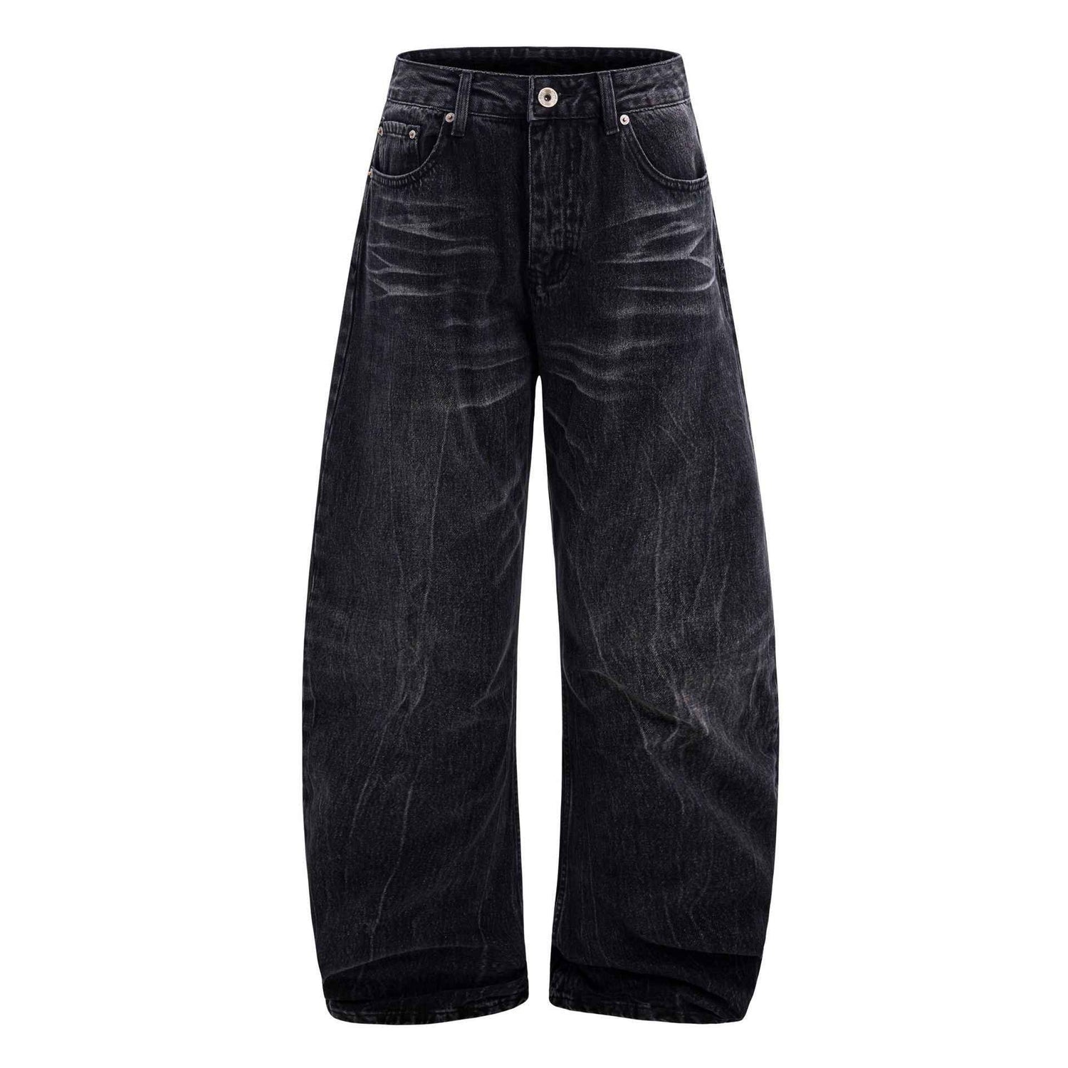American Washed Old Lightning Crack Jeans