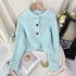 Knitted Cardigan Women - Lapel Single Breasted Casual Irregular Sweater Jacket - Florence Luxe