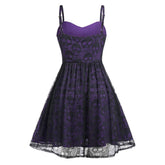Skull Strap Dress Halloween Lace-up - Florence Luxe