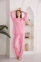 RONGTAI Womens Cotton Pajama Sets Comfy Fall Winter Long Sleeve Sleepwear 2 Pcs PJs Nightwear S-XXL