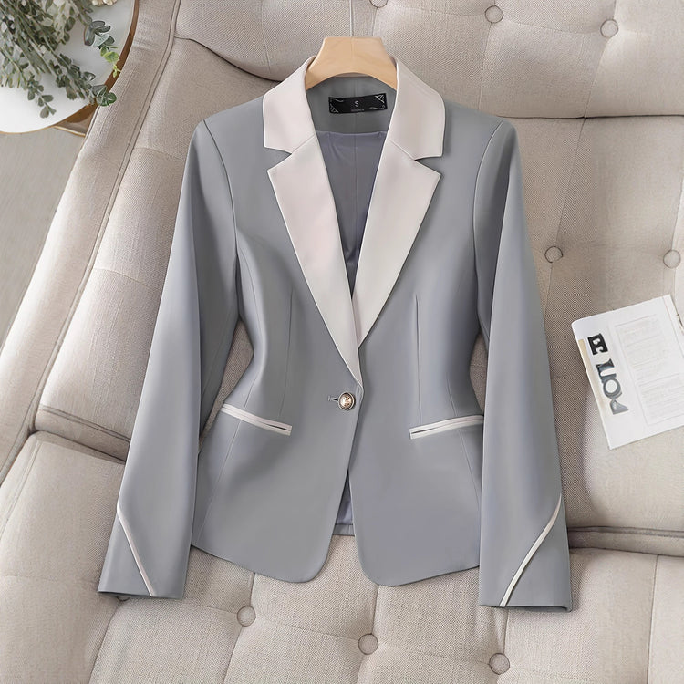 Elegant Fashion High-end Contrast Color Temperament Coat.