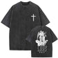 Christian Vintage Washed T-shirt - Jesus Forgive Them Father Design, Perfect Christian Jesus Forgive Them T-shirt