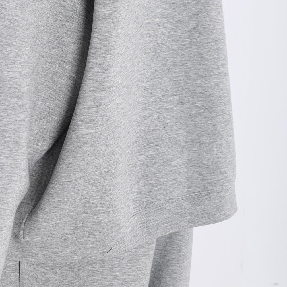 Korean Women Loose Sports Sweater Set with Zipper for Ultimate Comfort - Florence Luxe