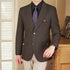 Anti-wrinkle Easy-to-care Suit with Washed Vintage Denim Wide-leg Pants Men