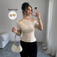 Casual Solid Color Hoodie Shorts Suit for Women with Irregular Hem Slimming T-shirt - Florence Luxe
