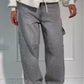 Ins Shiny Straight Wide-Leg Jeans with Pockets - Fashionable Loose Trousers for Women - Florence Luxe
