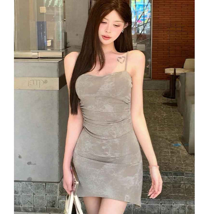 Elegant Rabbit Ear Collar Dress for Women - Thin Looking Fashion Waist-tight Strap Dress