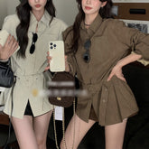 Versatile Mid-Length Shirt for Fashionable Waist Trimming styling - Florence Luxe