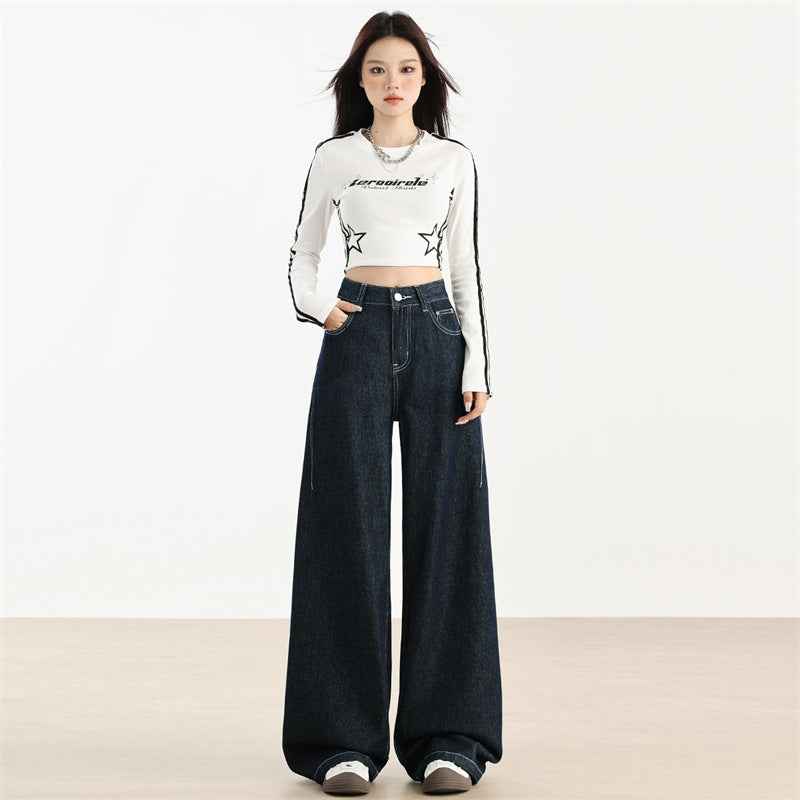 Fashion American Wide Leg Jeans For Women