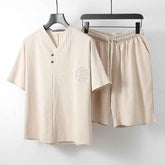 Loose Linen Menswear Set: Two-Piece Clothing for Ultimate Comfort