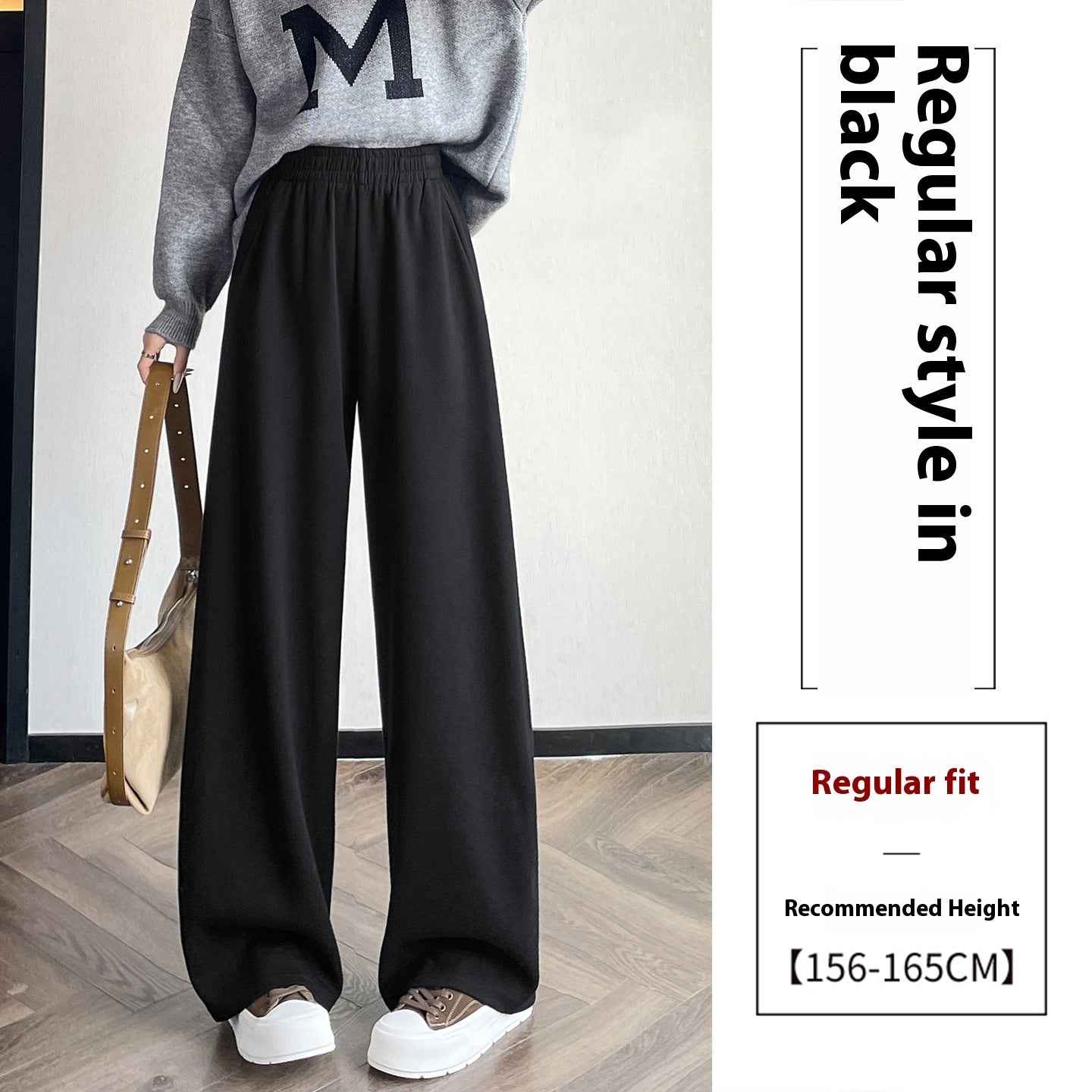 Narrow Wide-leg Pants Women&