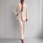 Casual Suits Fashion Long Sleeve Single-breasted Jacket Top And Slim Fit Trousers Women&