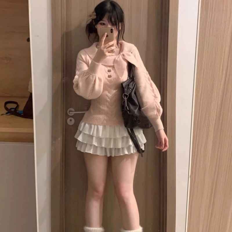 Elegant Slim-Fit Dress with Ancient Early Cute Rabbit Ear Collar