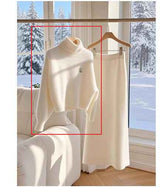 High-grade White Sweater Skirt Suit for Stylish Elegance