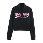 Printed Zipper Hoodie Fleece Pants: Comfort Meets Style in Flare Design - Florence Luxe