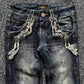 Spring and Autumn Embroidered Flared Jeans - Washed Old All-Matching Pants