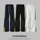 Autumn And Winter Leisure Sweatpants Loose Wide Leg Straight.